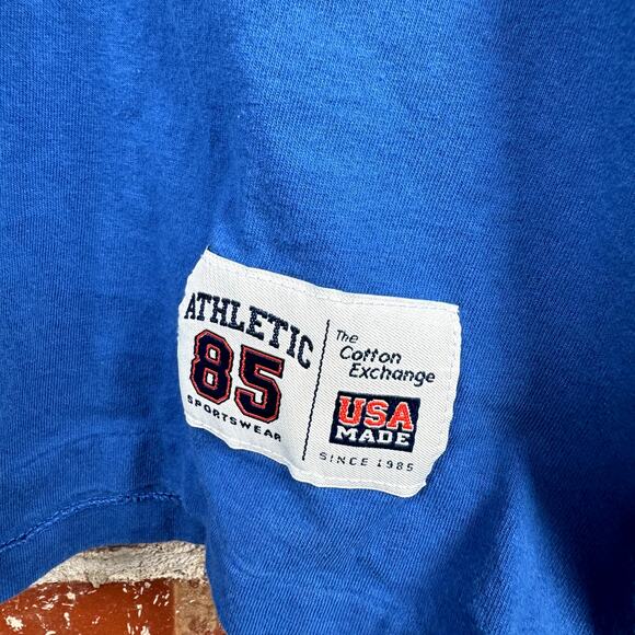 Vintage Memphis Tigers Shirt Size Large Blue Single Stitch Football NCAA USA 90s - Picture 5 of 8